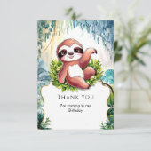 かわいいリトルスローの誕生日 サンキューカード (スタンド正面)