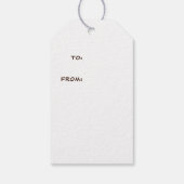 かわいいリトルダッキー(アヒルちゃん)顔パーソナライズされた文字 ギフトタグ (裏面)