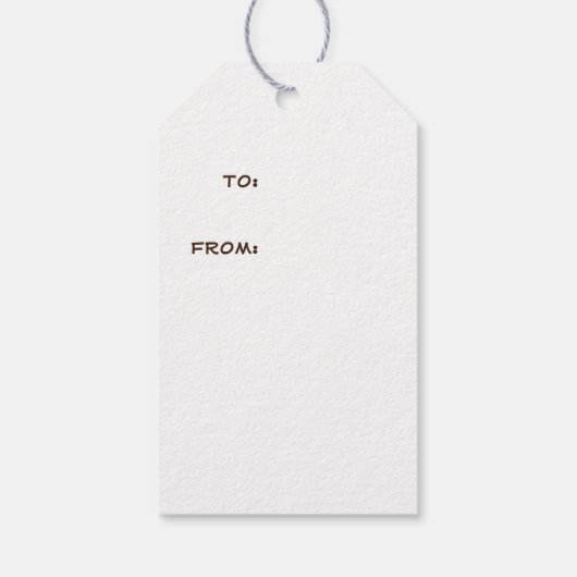 かわいいリトルダッキー（アヒルちゃん）顔パーソナライズされた文字 ギフトタグ (裏面)