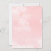 かわいいリトルダンプリング薄暗い合計ピンクの赤ちゃんシャワー 招待状 (裏面)