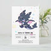 かわいいリトルドラゴン1st誕生日 招待状 (スタンド正面)