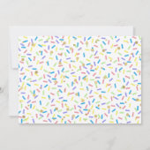 かわいいリトルドーナツガールズ 1歳の誕生日招待状 招待状 (裏面)