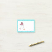 かわいいリトルハムスターブルーカスタム ポストイット (デスク上)