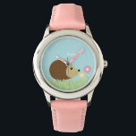 かわいいリトルハリネズミパーソナライズされた 腕時計<br><div class="desc">この愛らしいキッズウォッチは、ハリネズミと2つの花の甘いベクトルイラストレーションを特徴としパーソナライズされたて、あなたの子供の名前、モノグラム、イニシャル、または完璧な文字の贈り物のためのあなたの選択の任意のカスタムと一緒になることができる。</div>