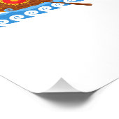 かわいいリトルバイキング船カートゥーンイラストレーション フォトプリント            (角)