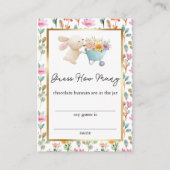 かわいいリトルバニーのワイルドフラワーズ　いくつ当てよう エンクロージャーカード (正面)