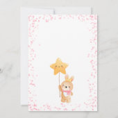 かわいいリトルバニーガールベイビーシャワー 招待状 (裏面)