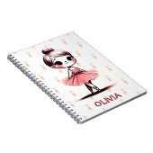 かわいいリトルバレリーナガール ノートブック (右側)