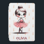 かわいいリトルバレリーナガール iPad MINIカバー<br><div class="desc">この可愛いパーソナライズされたiPadカバーは、背景にバレエ靴を持つ可愛い小さなかわいいピンクのバレリーナ女の子を特徴とする。</div>