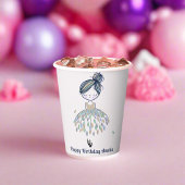 かわいいリトルバレリーナプリンセスバースデーパーティーガール 紙コップ