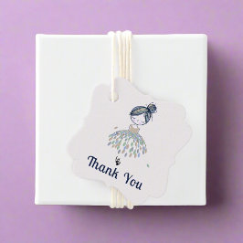 かわいいリトルバレリーナプリンセスバースデーパーティー フェイバータグ