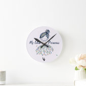 かわいいリトルバレリーナプリンセス子供部屋ガーリーギフト ラウンド壁時計