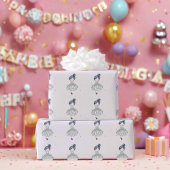 かわいいリトルバレリーナプリンセス誕生日ガールギフト ラッピングペーパー