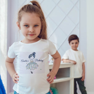 かわいいリトルバレリーナプリンセス誕生日ガールズ トドラーTシャツ