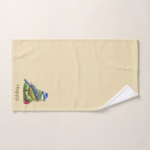 かわいいリトルバードオンアイボリー バスタオルセット (ハンドタオル)