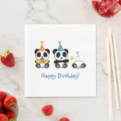 かわいいリトルパンドラ(PANDAS)誕生日 スタンダードランチョンナプキン (インサイチュ)