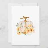 かわいいリトルパンプキンニュートラルベイビーシャワー 招待状 (裏面)