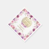 かわいいリトルパンプキンフラワー 1歳の誕生日 スタンダードカクテルナプキン (角)