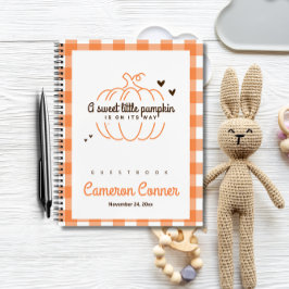 かわいいリトルパンプキンベイビーシャワーのゲストギフトリスト ノートブック
