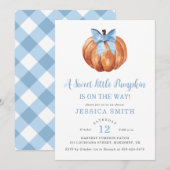 かわいいリトルパンプキンベイビーシャワーの招待状 招待状 (正面/裏面)
