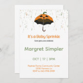 かわいいリトルパンプキンベイビースプリンクル 招待状 (正面/裏面)