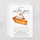 かわいいリトルパンプキン秋のベイビーシャワー 招待状 (正面)