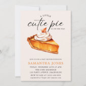 かわいいリトルパンプキン秋のベイビーシャワー 招待状 (正面)