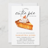 かわいいリトルパンプキン秋のベイビーシャワー 招待状 (正面)