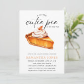 かわいいリトルパンプキン秋のベビーシャワー 招待状 (スタンド正面)