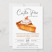 かわいいリトルパンプキン秋のベビーシャワー 招待状 (正面)