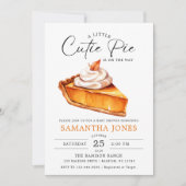 かわいいリトルパンプキン秋ベイビーシャワー 招待状 (正面)