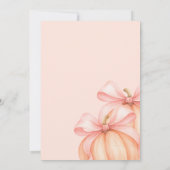 かわいいリトルパンプキン ピンクの蝶結びがやってくる 招待状 (裏面)