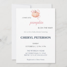 かわいいリトルパンプキン　ベイビーシャワーのご招待 招待状