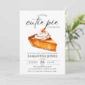 かわいいリトルパンプキン 秋のベイビーシャワー 招待状 (スタンド正面)