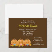 かわいいリトルパンプキン 秋のベビーシャワー招待状 招待状 (正面/裏面)