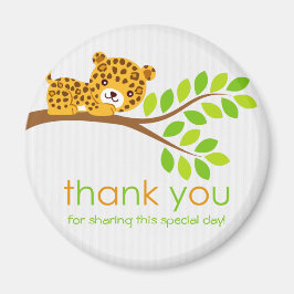 かわいいリトルヒョウありがとう磁石 マグネット