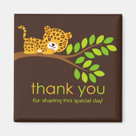 かわいいリトルヒョウありがとう磁石 マグネット