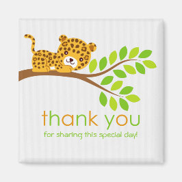 かわいいリトルヒョウありがとう磁石 マグネット