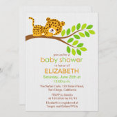 かわいいリトルヒョウ赤ちゃんシャワー招待状 招待状 (正面/裏面)