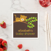 かわいいリトルヒョウ赤ちゃんシャワー紙ナプキンス スタンダードカクテルナプキン (インサイチュ)