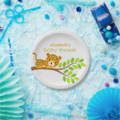 かわいいリトルヒョウ赤ちゃんシャワー紙プレート ペーパープレート (パーティー)