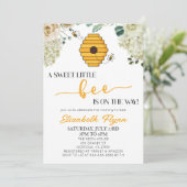 かわいいリトルビー バンブル ハニービー ベイビーシャワー 招待状 (スタンド正面)