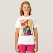 かわいいリトルピエロガール – ハッピーサーカス – スケッチ Tシャツ (正面フル)