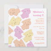 かわいいリトルピギーちゃんの誕生日パーティー招待状 招待状 (裏面)