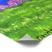 かわいいリトルピンクジェニーガール&パープル魔法ボトル ポスター (角)