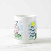 かわいいリトルピンクハウスアワーズホームスイートホーム コーヒーマグカップ (中央)