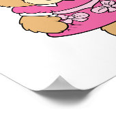 かわいいリトルピンクプリンセスベア ポスター (角)