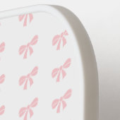 かわいいリトルピンクボウガールレディースガーリー誕生日 ピックルボールラケット (左詳細)