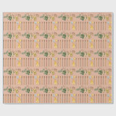 かわいいリトルフィッシャーマン魚釣りベビーシャワー ラッピングペーパー (フラット)