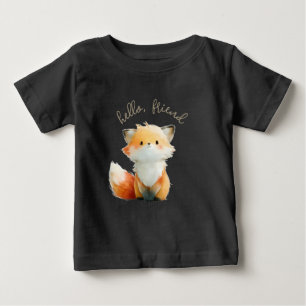 かわいいリトルフォックスTシャツ ベビーTシャツ